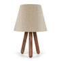Opviq Lámpara de Mesa AYD-1260 Beige y Nogal